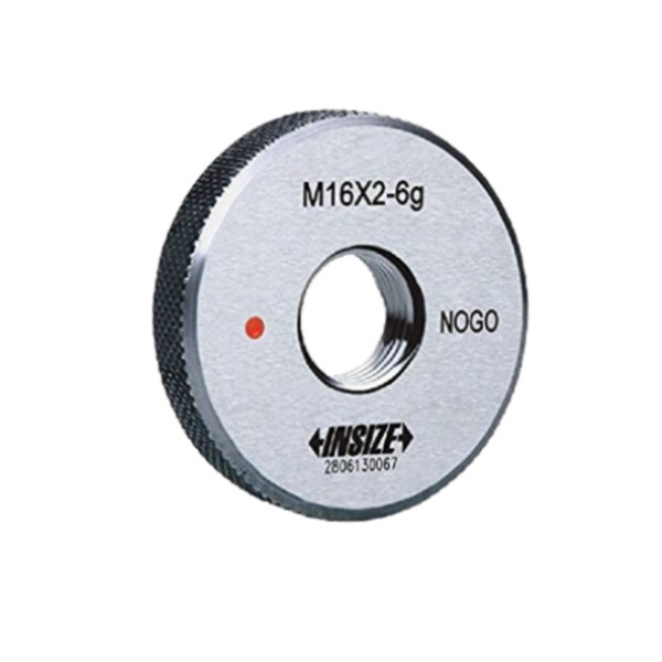 Calibrador De Rosca Anel M Insize - M16x2 | 6g - Não Passa |